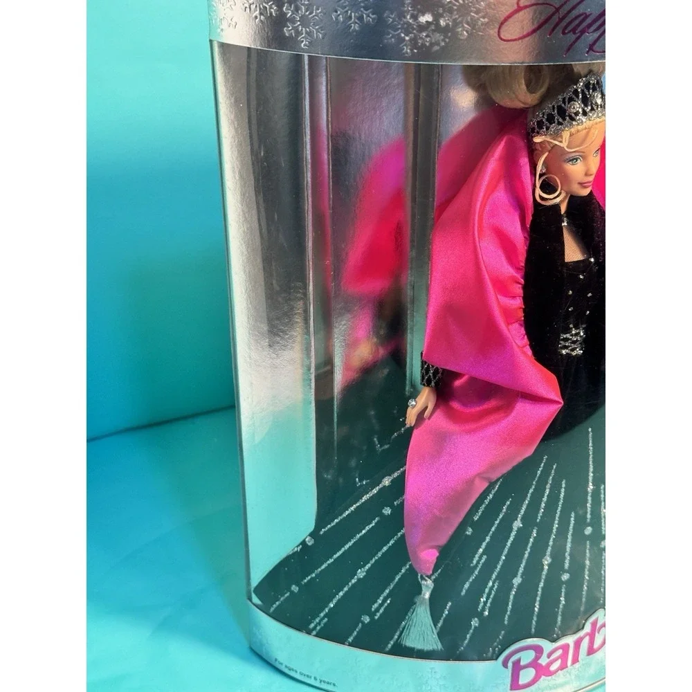 Brand New Vintage‎ 1998 Happy Holidays Barbie Collectible Pink Black Rare